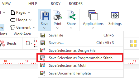 SaveSelectionAsProgStitch